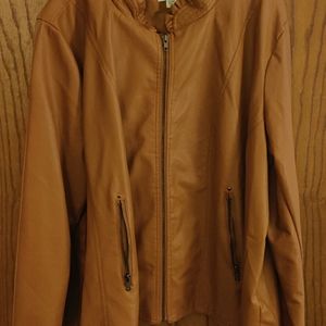Cato - Tan Fashion Leather Jacket